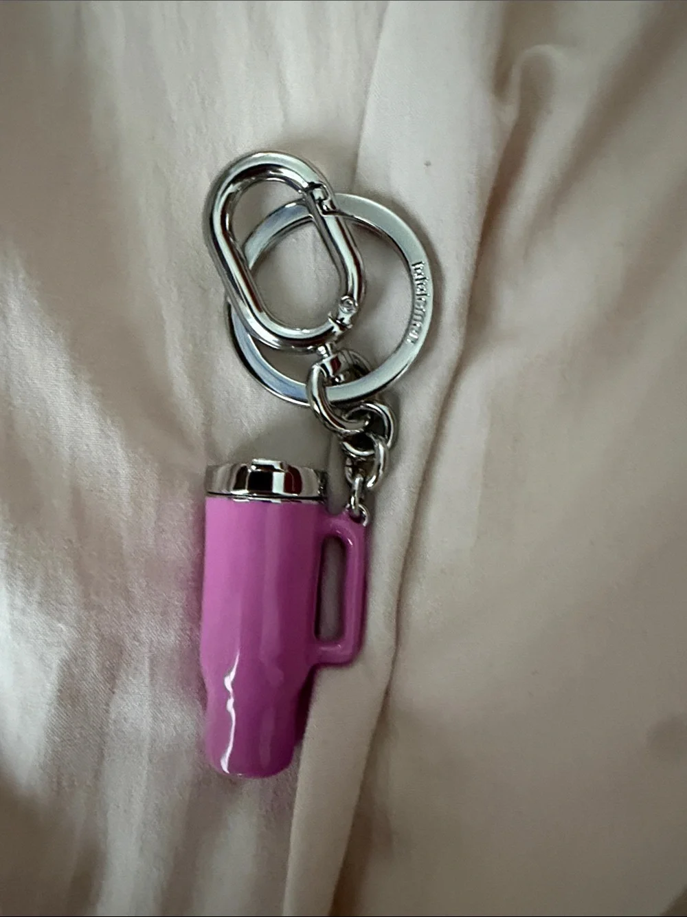 Lululemon Pink Mini Mug Keychain